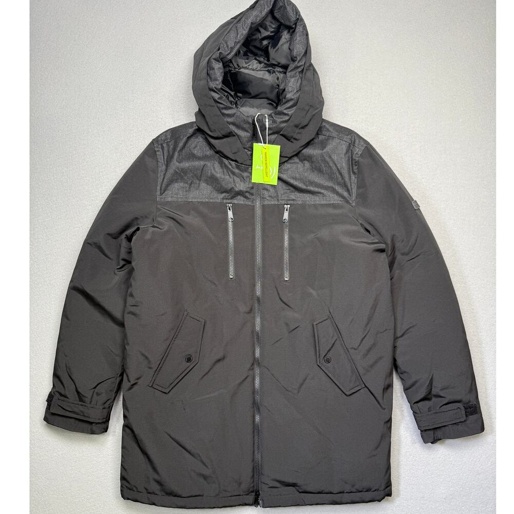 Sam Edelman Men's Expedition Water-repellent Hooded Parka - Black small $260